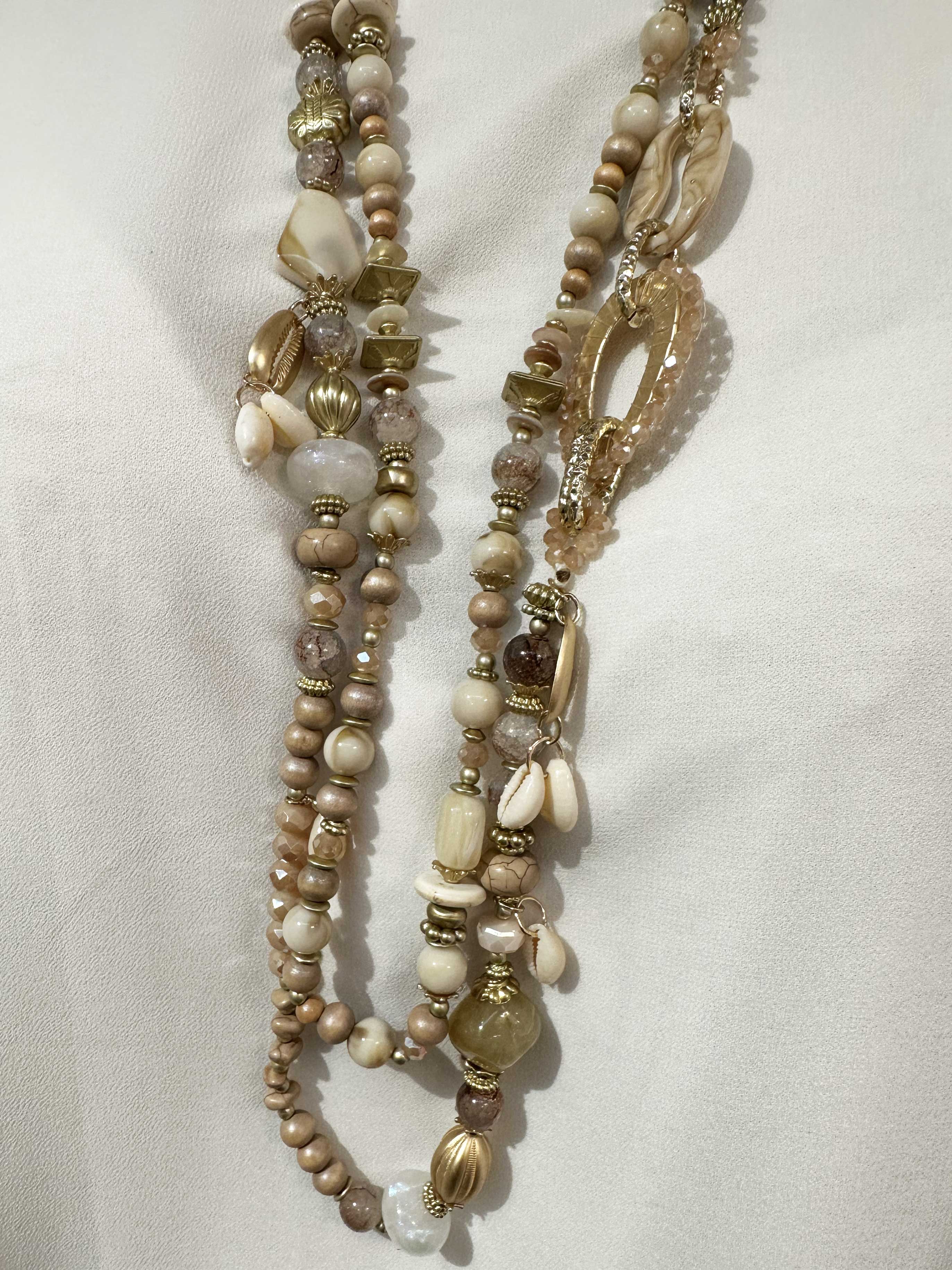 Maia - Pärlhalsband med två kedjor